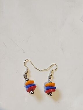 NEW Colorful Stack Bead Dangle Earrings - Multicolor